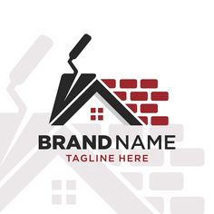 a logo for a company that has been designed to look like a house with a roof and