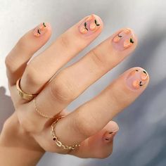 Manicure Natural, Peach Nail Polish, Peach Nails, Wedding Nails Design, Nail Art Wedding, Simple Nail Designs, Nail Art Inspiration, Tattoo Flash, Manicure E Pedicure