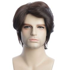 PRICES MAY VARY. 100% Brand New Adjustable Size: The maximum circumference approx 21~24inch/54~62cm(exist 1~2cm normal error), the size of wig cap is adjustable, which can fit different head size High Quality: 100% high-quality high-temperature synthetic fiber,which is very suitable for long term use Wig color may vary due to different monitor or lights Function: Perfect for Halloween wig, concerts, theme parties, weddings, dating, and any other occasion Dark Brown Wig, Mullet Wig, Men's Wigs, Wig Party, Mens Wigs, Halloween Wigs, Brown Wig, Costume Wigs, Short Wigs