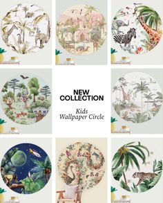 the new collection of kids's wallpaper circles