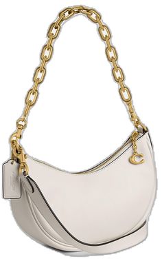 Luxury Coach Shoulder Bag With Metal Hardware, Modern Coach Shoulder Bag With Gold-tone Hardware, Elegant Coach Shoulder Bag With Gold-tone Hardware, Coach Shoulder Bag With Gold-tone Hardware For Travel, Shoulder Bag Coach, Coach Shoulder Bag With Gold-tone Hardware And Double Handle, Versatile Style, Chain Link, Leather Straps