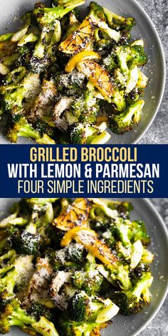 grilled broccoli with lemon and parmesan four simple ingredients