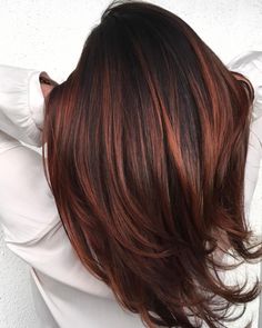 Hair Color Ideas For Brunettes Balayage, Dark Auburn Hair, Red Balayage, Latest Hair Color, Fall Hair Color For Brunettes