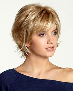 Tampa Monofilament Synthetic Wig by Dream USA Gold Blonde, Short Hairstyles For Thick Hair, Penteado Cabelo Curto, Short Hair Haircuts, Short Hair With Layers, Short Wigs, Short Bob Hairstyles, Short Hair Cuts For Women, Bob Cut