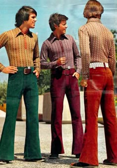 44 Colorful Pics Prove That 1970s Men's Fashion Was So Humorous ~ vintage everyday Moda Z Lat 70., Moda Disco, Western Outfits Men