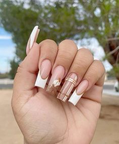 Classy Fall Nails, Fall Thanksgiving Nails, Brown Acrylic Nails, Simple Fall Nails, November Nails