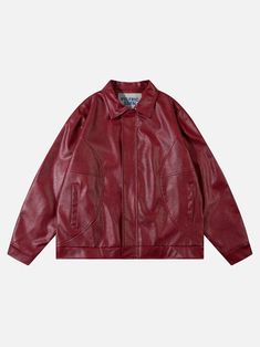 Aelfric Eden Vintage Solid Essential Faux Leather Jacket – Aelfric eden Top Streetwear Brands, Aelfric Eden, Edgy Accessories, Retro Era, Trendy Streetwear, Mia 3, Y2k Outfits, Faux Leather Jacket, Artificial Leather