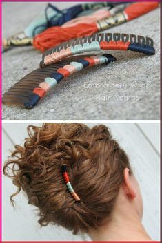 These DIY hair clips and accessories are so easy to make and so much cheaper than the ones you can buy in the store! Cute Diy Hair Accessories, Diy Hair Clips, Wrapped Hair, Hair Accessories Diy, Cl Fashion, Hair Clips Diy, Cute Diy, Hair Wraps, Hair Combs