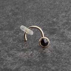 This is a 14K Solid Gold Nostril Screw Piercing, Solid Gold Screw, Black Spinel Nose Stud, Body Jewelry, Gold Piercing, Tiny Nose Pebble, Right or Left Nostril 3mm This is nose screw piercing of solid 14K Gold and made with Black Spinel 3mm stone, shiny finish. It is perfect on a daily basis and for special occasions. This jewelry is made in my studio, and it is completely handmade work, or it could be a great gift. Listing is for ONE nose screw earring. The Backing INCLUDED. MADE BY ORDER! 5 - Nose Piercing Stud Black, Minimalist Yellow Gold Jewelry With Black Spinel, Minimalist Black Spinel Jewelry, Minimalist Yellow Gold Round Nose Studs, Internally Threaded Yellow Gold Nose Studs, Nose Screw, Open Cuff Bracelet, Silicone Rings, Nose Jewelry