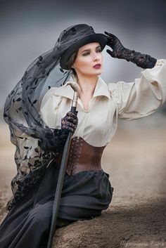 Steampunk Mode, Edwardian Dresses, Dti Theme, Artistic Fashion, Goth Outfit