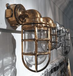 Cast Brass Ship's 90-degree Passageway Light - Two Sizes & Two Finishes Ship Light Pirate Bathroom, Pirate Room, Nautical Interior, Nautical Bathroom Decor, Bulkhead Light, Types Of Insulation, Nautical Bathrooms, Vanity Area, Boat House