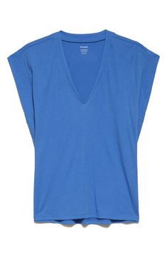 A deep-cut V-neck simply styles this relaxed tee knit from supersoft Peruvian pima cotton. 25 1/2" length (size Medium) V-neck Short sleeves 100% organic pima cotton Machine wash, tumble dry Made in Peru t.b.d. | Frame Le Mid Rise V-Neck Tee T B, Curator Style, Pima Cotton, V Neck Tee, Peru, Cotton Tshirt, V Neck T Shirt, Mid Rise, Short Sleeves