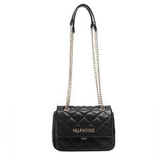 The ‘Ocarina’ Cross-Body Bag Is Part Of The New Season Collection Of Designer Handbags From Valentino Bags. This Compact Style Is Crafted From Premium Pu In A Classic Quilted Design With Polished Gold Tone Accents. The Secure Push Lock Front Flap Reveals The Main Compartment And Features Handy Inner Pockets. Carry By The Adjustable Strap On The Shoulder Or Across The Body. Signature Valentino Bags Branding Is Seen Throuhgout. Black Pu Gold Tone Hardware Quilted Design Push Lock Fastening Adjusta Black Flap Bag With Detachable Strap, Black Flap Bag With Detachable Strap For Gift, Black Flap Bag With Detachable Strap As Gift, Valentino Bag Handbags, Bags Branding, Brands Aesthetic, Valentino Bag, Valentino Logo, Valentino Collection