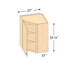 an image of a cabinet with measurements for the door and shelf space on each side