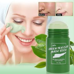 Welcome to NengDaiJing! Have a wonderful day! We hope you can be fond of our products! Your reviews are welcome no matter they are positive or negative! Green Tea Mask Stick Poreless Cleanse Mask Stick Blackhead Remover Mask For Face With Green Tea Extract Pore Cleansing Moisturizing Oil Control 40ml Features: Natural Ingredients: This green tea facial mask stick contains green tea extract, E, glycerin and other natural ingredients, which are mild and non irritating, can effectively clean pores, Green Tea Mask Stick, Blackhead Remover Mask, Mask For Face, Green Tea Facial, Black Head Remover Mask, Blackhead Mask, Green Tea Mask, Cleansing Mask, Bag Pocket