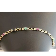 Ross Simmons Gold Over 925 Sterling Multi-Gemstone Tennis Bracelet Length Is 7.5" By 0.20" Wide Lovely Infinity Hearts Design Beautiful Estate Piece ** Please See All Pictures As They Are Part Of The Description. Make An Offer! ** Please See Pictures For Details. Vintage Items Are As Is/As Found. Check My Other Listings For More Vintage Video Games, Jewelry And Items. Make An Offer! Thanks For Looking! Games Jewelry, Infinity Hearts, Vintage Video, Vintage Video Games, Hearts Design, Infinity Heart, Tennis Bracelet, Heart Design, Womens Jewelry Bracelets