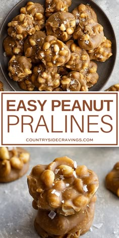 these easy peanut pralies are made with only three ingredients