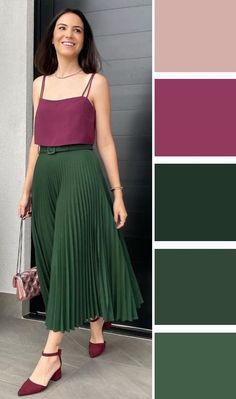 Fashion: #fashion, #style, #outfitinspiration, #beauty # cut outfits #falling outfits # winter outfits # river outfits # fall outfits Green Color Combinations Clothes, Edgy Streetwear, Mix Match Outfits, Colour Combinations Fashion, Interesting Outfits, Classy Outfits For Women, Mode Casual