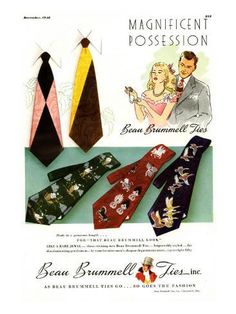 size: 24x18in Giclee Print: Beau Brummell, Magazine Advertisement, USA, 1940 : Fashion