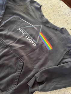 Vintage Pink Floyd Dark Side of the Moon Sweatshirt  Size Large. Tag missing - see pics for measurements  This was originally a hoodie, previous owner cut the hood off and made it into a crewneck - see pics  Still bright graphic with slight fade to the black body - awesome naturally worn character  Quick shipping.   We ship same or next day with USPS mail  We are a small family business and we appreciate your purchase, Godspeed ! Pink Floyd Hoodie, Pink Floyd Dark Side, Black Body, Pink Floyd, Dark Side, Vintage Pink, Sweat Shirt, Adult Outfits, Sweatshirts