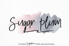 sugar plum brush font with extra doodle