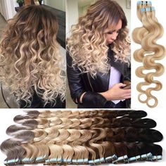 200g Thick Tape In Real Human Hair Extensions Skin Weft Full Head Wavy Ombre US Description: Grade: 7A Material: 100% Remy human hair Item Type: Tape in Human Hair Extensions Seamless Skin Weft Hair Length: 12’’ 14’’ 16’’ 18’’ 20’’ 22’’ 24’’ Package:20PCS/30g; 20PCS/50g; 40PCS/60g; 40PCS/100g; 60PCS/150g Usage:Can be Combed, Straighted, Curled and Dyed. Colour:#01 Jet black, #02 Dark Brown, #04 Medium Brown, #06 Light Brown, #99J Wine Red, #1B Natural Black, #613 Bleach Blonde, #27 Dark Blonde, 22” Hair Extensions, 26 Inch Hair Extensions, Brown Blonde Hair Extensions, Brown Tape In Extensions, Invisible Wire Hair Extensions Ombre, Blonde Hair Extensions Tape In, Hair Extension Care, Real Human Hair Extensions, 100 Remy Human Hair