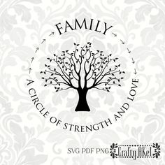 a family tree with the words, where life begins and love never ends