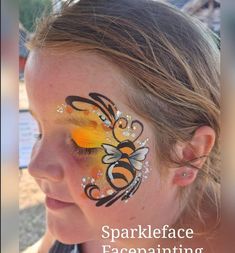 Rhino Face Paint, Bee Face Paint, Fox Face Paint, Dark Crystal Movie, Eye Face Painting, Animal Face Paintings, Girl Face Painting, Birthday Makeup Looks, Face Painting Inspiration