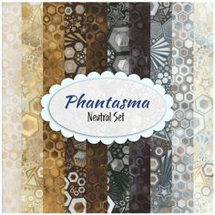 a set of digital papers with the words phantaisma next to it