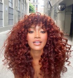 Hair Color For Dark Skin Tone, Hair Color For Dark Skin, Ginger Brown, Red Curly Hair, Colored Curly Hair, Hair Color Auburn, Keke Palmer, Celebrity Hair Stylist, Hair Color Highlights