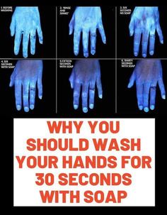 the instructions to wash hands for 30 seconds with soap