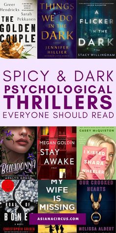 the book cover for spicy and dark, which includes several titles