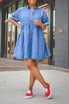 Shirt Collar Dress, Denim Style Casual, Casual Denim Shirt, Shirt Collar Styles, Cake Skirt, Casual Wear Dress, Dresses Elegant, Shirt Dress Casual, Denim Mini Dress