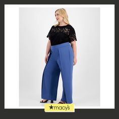 in stock Plus Size Pants, Blue Jay, Pull On Pants, Anne Klein, Plus Size Outfits, Jay, Wide Leg, Pick Up, In Store