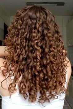 Brown Curly Hair Copper Highlights, Auburn Hair Color With Highlights Curly, Hair Color Inspo Curly Hair, Highlights For Curly Brown Hair, Hair Color For Curly Hair Natural Curls, Permanent Curly Hair, Curly Hair Brown Highlights