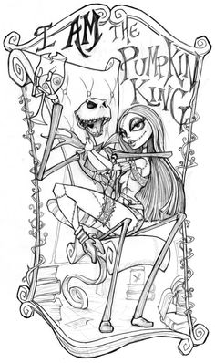 a drawing of two skeletons sitting next to each other with the caption's name on