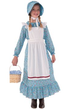 Bonnet; Dress with apron American Colonial Pioneer Girl Child Costume (Large) Product Description: Bonnet Dress with apron Manufacturer’s size chart is provided for reference only. Not all costumes are available in all sizes. Returns: To conduct a return, please open a return request through eBay. You will then receive return instructions. Most returns are processed within 1 week from the day we get it back. You will receive an email confirmation when the return has been processed. Please note t Pioneer Dress Pattern, Pioneer Girl Costume, Praire Dresses, Costume Ideas 2022, Halloween Costumes For Big Kids, Pioneer Costume, Pilgrim Costume, Pioneer Clothing, Pioneer Girl