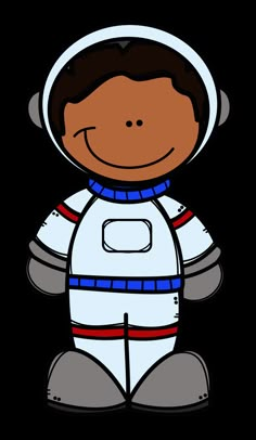 an astronaut is standing with his hands in his pockets