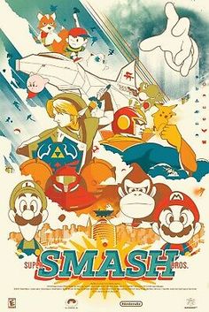 an advertisement for the nintendo game smash