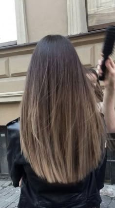 Dark Brown Bayalage Hair Straight, Balaye Hair, Skull Patch, Hair Color Balayage, Hailey Baldwin