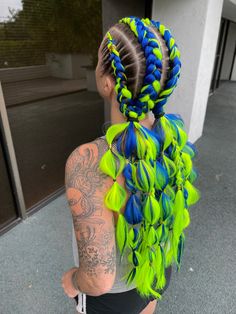 Rave Braids Festival Hair, High Fashion Hair, Neon Hair, Braids With Extensions