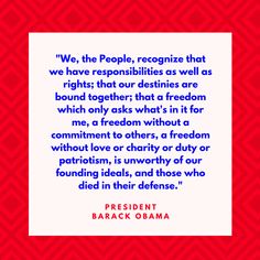 President Barack Obama on Freedom