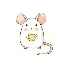 an image of a mouse holding a piece of cheese