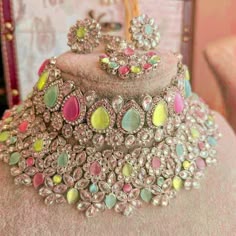 Wedding Jewelry Sets Bridal Jewellery, Bridal Jewelry Sets Brides, Indian Wedding Jewelry Sets, Bride Jewelry Set, Indian Bridal Jewelry Sets, Pretty Jewelry Necklaces, Bridal Jewellery Design, Silver Necklace Set, Fancy Jewellery Designs