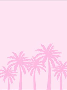 pink palm trees against a light pink background