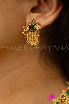 Kasu Earrings Gold, Gold Earrings For Kids, Small Earrings Gold, Ear Tops, Antique Gold Jewelry Indian