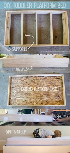 how to build a diy toddler platform bed