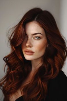 Dark Copper Hair Blue Eyes, Candice Core, Deep Copper Hair Color, Dark Copper Red Hair, Deep Copper Hair, Dark Copper Red Hair Color, Dark Copper Hair, Chocolate Copper Hair, Deep Auburn Hair