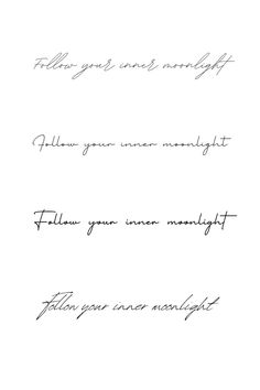 the words are written in cursive writing on white paper, with black ink