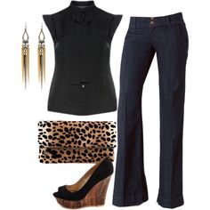 "Plus Size" by alexawebb on Polyvore Nice Night, Leopard Clutch, Scarf Hijab, Casual Fridays, Long Fringe, Trendy Clothing, Tres Chic, Black Leopard